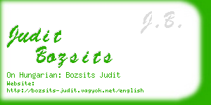 judit bozsits business card